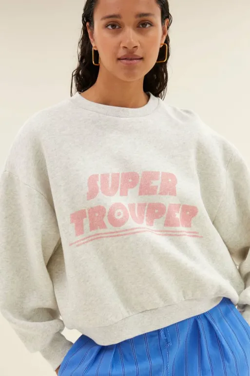 By bar Sweaters | Pullovers*bibi trouper sweater | light grey melee
