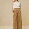 By bar Trousers*eli poplin pant | camel
