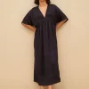 By bar Dresses*kaftan square dress | square print