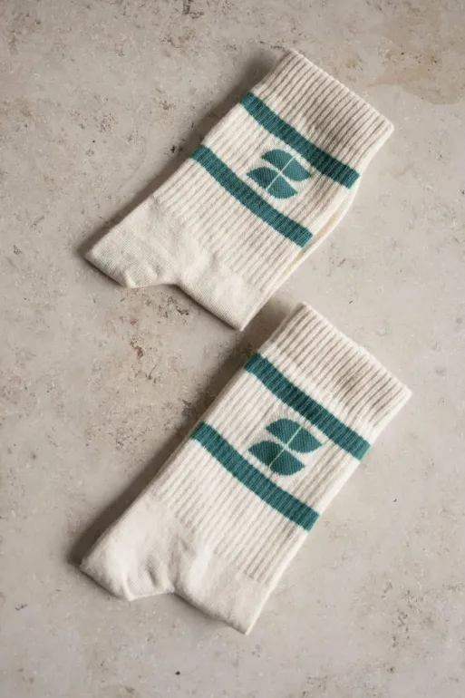 By bar Socks*logo uni socks | ocean