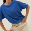By bar Tops & Shirts*neva slub top | queens blue