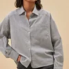 By bar Blouses*nima pin stripe blouse | black