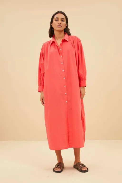 By bar Dresses*shirt dress | poppy red